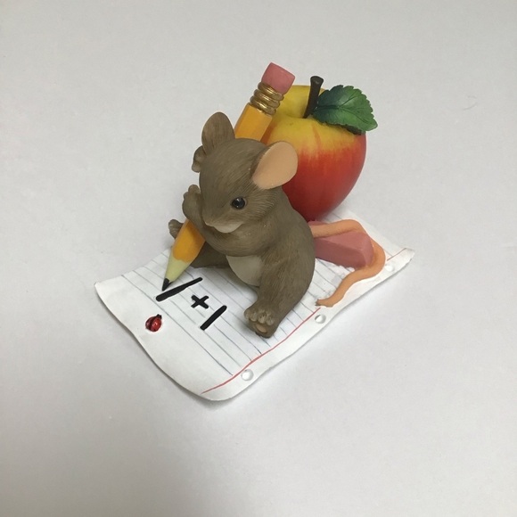 Fitz & Floyd Charming Tails Mouse Figurine You've Taught Me So Much Teacher Gift - Picture 16 of 16
